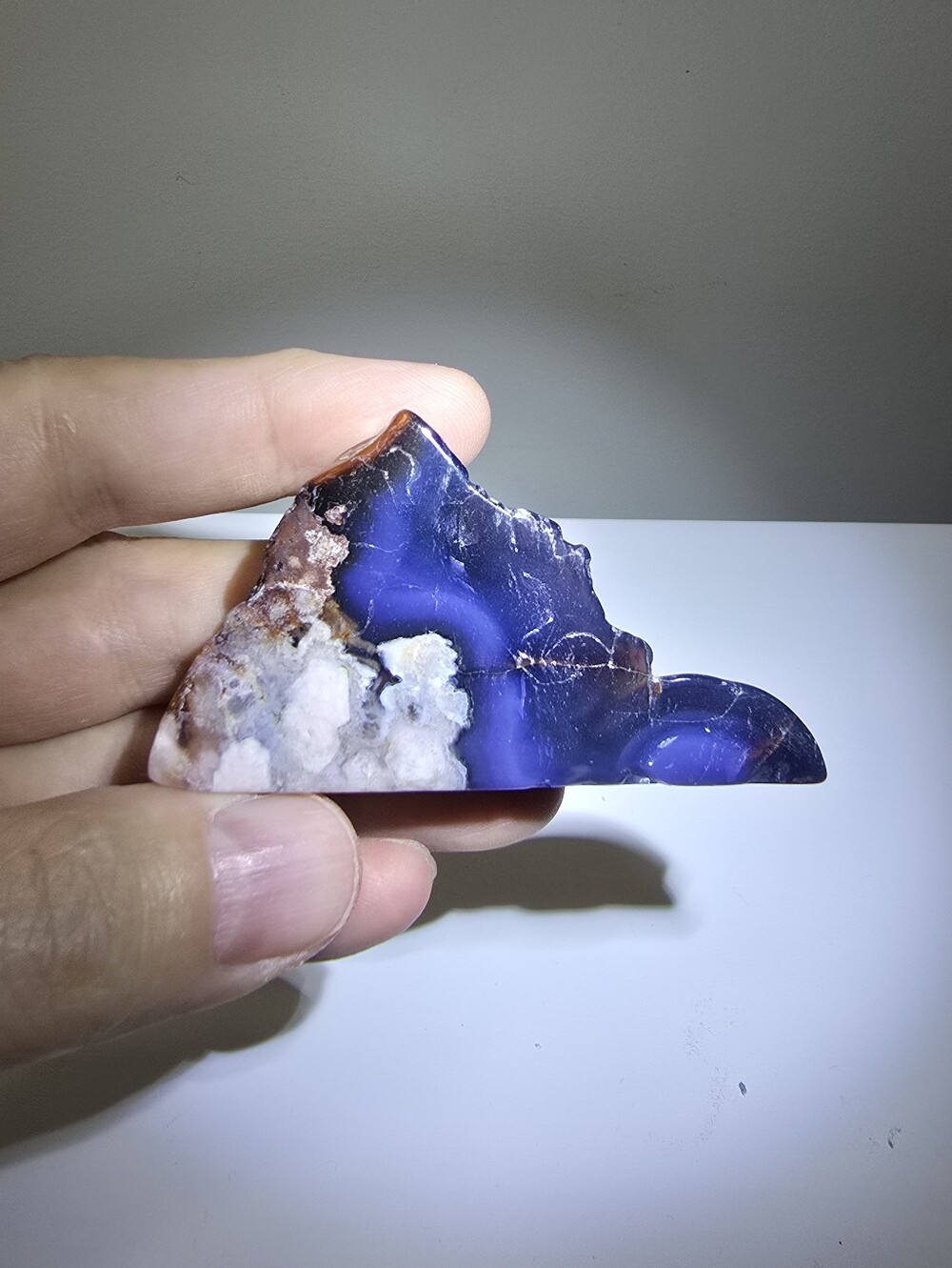 Blue Flower Agate Crystal Freeform #C